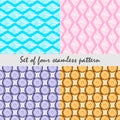 Geometric abstract set seamless pattern Royalty Free Stock Photo