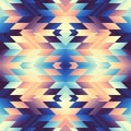 Geometric abstract triangles pattern. Aztec geometric style. Seamless vector image. Royalty Free Stock Photo