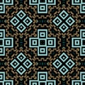 Geometric abstract vector seamless pattern. Colorful ornamental geometrical background. Tribal ethnic style repeat backdrop. Royalty Free Stock Photo