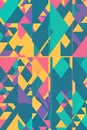 Geometric abstract vintage rectangular shadow glitter layouts.