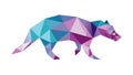 Geometric Abstract Wolf Animal Illustration, vector design Generative AI Royalty Free Stock Photo
