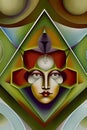 Geometric Abstract Woman Portrait