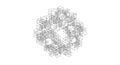Geometric Abstraction: Interlocking Cubes Creating a Complex Three-Dimensional Structure Royalty Free Stock Photo