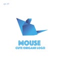 Funny logo mouse Geometric abstraction