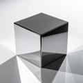 Geometric Abstraction - Mirrored Cube and Shadows Royalty Free Stock Photo