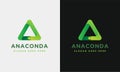 Geometric anaconda logo icon vector