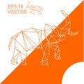 Geometric animal elephant vector eps