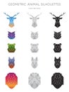 Geometric Animal Silhouettes Royalty Free Stock Photo