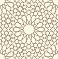 Geometric arabic seamless pattern. Abstract islamic vector background. Royalty Free Stock Photo