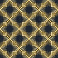 Geometric Arabic seamless pattern. Islamic texture. Golden muslim ornament background.