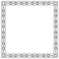 Geometric arabic square framework Royalty Free Stock Photo