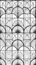 Geometric Arches Pattern in Black and White Royalty Free Stock Photo