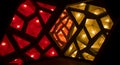 Geometric Architectural Design with Illuminated Panels and Abstract Interior Lighting