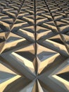 Geometric Architectural Pattern with Strong Shadows and Warm Light Royalty Free Stock Photo