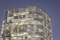 Geometric architecture in modern city. Architectural structure. Geometric shapes on modern building. Geometric structure