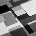 Geometric arrangement of rectangular paper sheets in varying shades of gray, black, Royalty Free Stock Photo