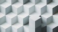 Geometric Arrangement of Stacked White Cubes in an Abstract Pattern Royalty Free Stock Photo