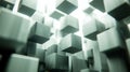 Geometric Array Floating Cubes in Abstract Composition Modern Design  Minimalist Aesthetics Royalty Free Stock Photo