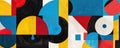 Geometric Art with Bold Colors and Shapes is ideal for modern interiors and creative spaces AIG62