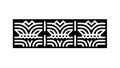 Geometric Art Deco Border in Black and White Pattern, vector design Generative AI Royalty Free Stock Photo