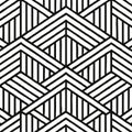 Geometric art deco style black and white pattern Royalty Free Stock Photo