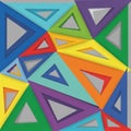 Geometric artwork featuring overlapping triangles in Royalty Free Stock Photo
