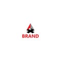 Geometric AX or XA Monogram Arrowhead Logo, Royalty Free Stock Photo