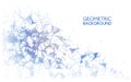 Geometric background concept. Abstract connections on white. Modern technology design. Communication backdrop. Vector