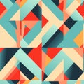 Bold Geometric Colored Background Pattern With Contrasting Shadows