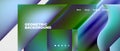 A geometric background with green, blue, and purple gradient on display device Royalty Free Stock Photo