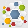 Geometric background with hexagon pattern and place for your content.