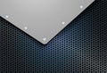 Geometric background, mesh grille with metal corner Royalty Free Stock Photo