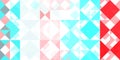 Geometric background pattern. Red blue pink white. Seamless chaotic usual forms multicolor geometric modernism style Royalty Free Stock Photo