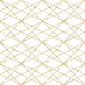 Geometric background with rhombus. Abstract geometric pattern. Golden texture.Vector seamless geometric pattern Royalty Free Stock Photo