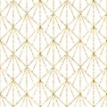 Geometric background with rhombus. Abstract geometric pattern. Golden texture.Vector seamless geometric pattern Royalty Free Stock Photo