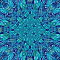 Abstract geometric background in teal, turquoise and blue colors, ethnic boho style, mosaic ornament. Abstract blue swirly ornamen