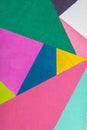 Geometric background of wall with bright tones. pop art style