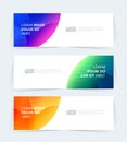 Geometric banner design with Vector presentation template.