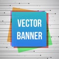 Geometric banner with square elements and place for Your text.