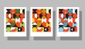 Geometric Bauhaus style design cards, covers, posters Royalty Free Stock Photo