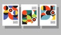 Geometric Bauhaus style design cards or covers