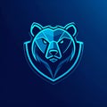 Geometric Bear Head Logo Design Royalty Free Stock Photo