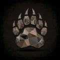 A geometric bear paw design on Royalty Free Stock Photo