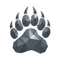 Geometric representation of a bear paw Royalty Free Stock Photo
