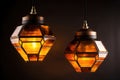 geometric beehive hanging lamps