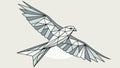 Geometric Bird in Flight Abstract Vector Art, vector design Generative AI Royalty Free Stock Photo