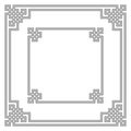 Geometric black square frame. Celtic style.