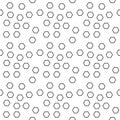 Geometric black and white hipster fashion random hexagon pattern