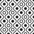 Geometric black and white minimalistic wavy pattern.