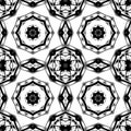 Geometric black and white monochrome seamless pattern. Template for design of packaging, covers, for printing on fabric.